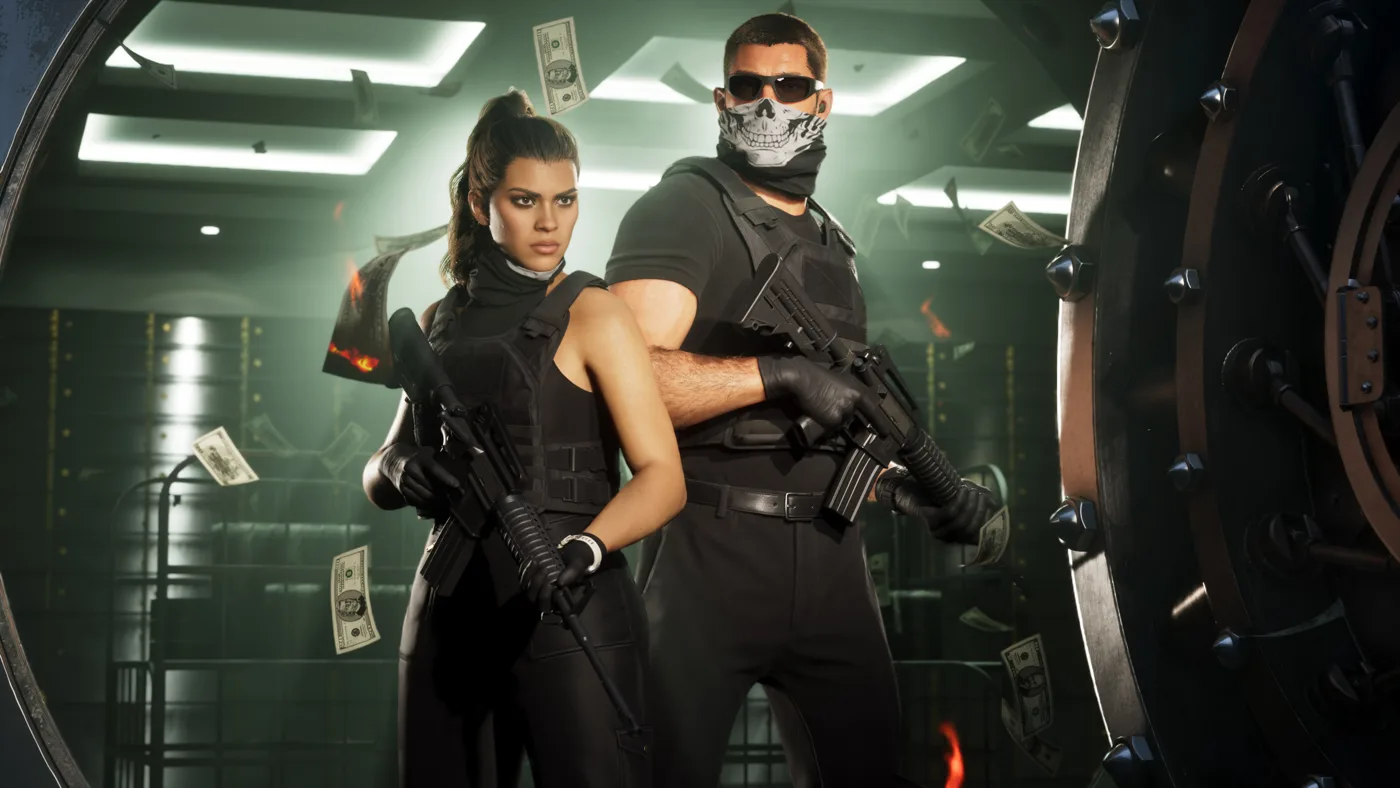Jason and Lucia armed in an official GTA VI scene