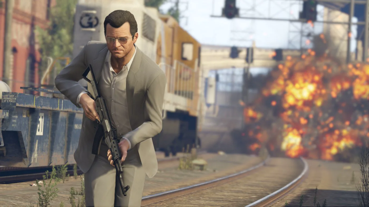 Michael De Santa dans une capture officielle de GTA V